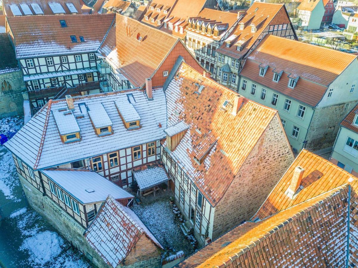 Himmlischer Hof - Juwel Von 1477, Terrasse, Kamin, P, Oeko, Denkmal Кведлінбург Екстер'єр фото